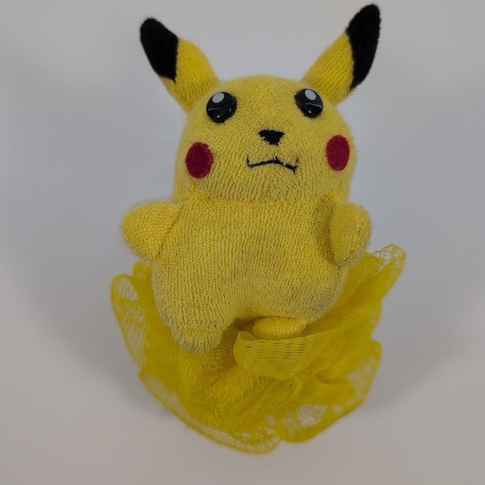 Nintendo Pokemon Pikachu Bath & Shower Pouf Loofah Plush Cosrich‎ Unused RARE